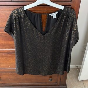 Tommy Bahama black and gold blouse